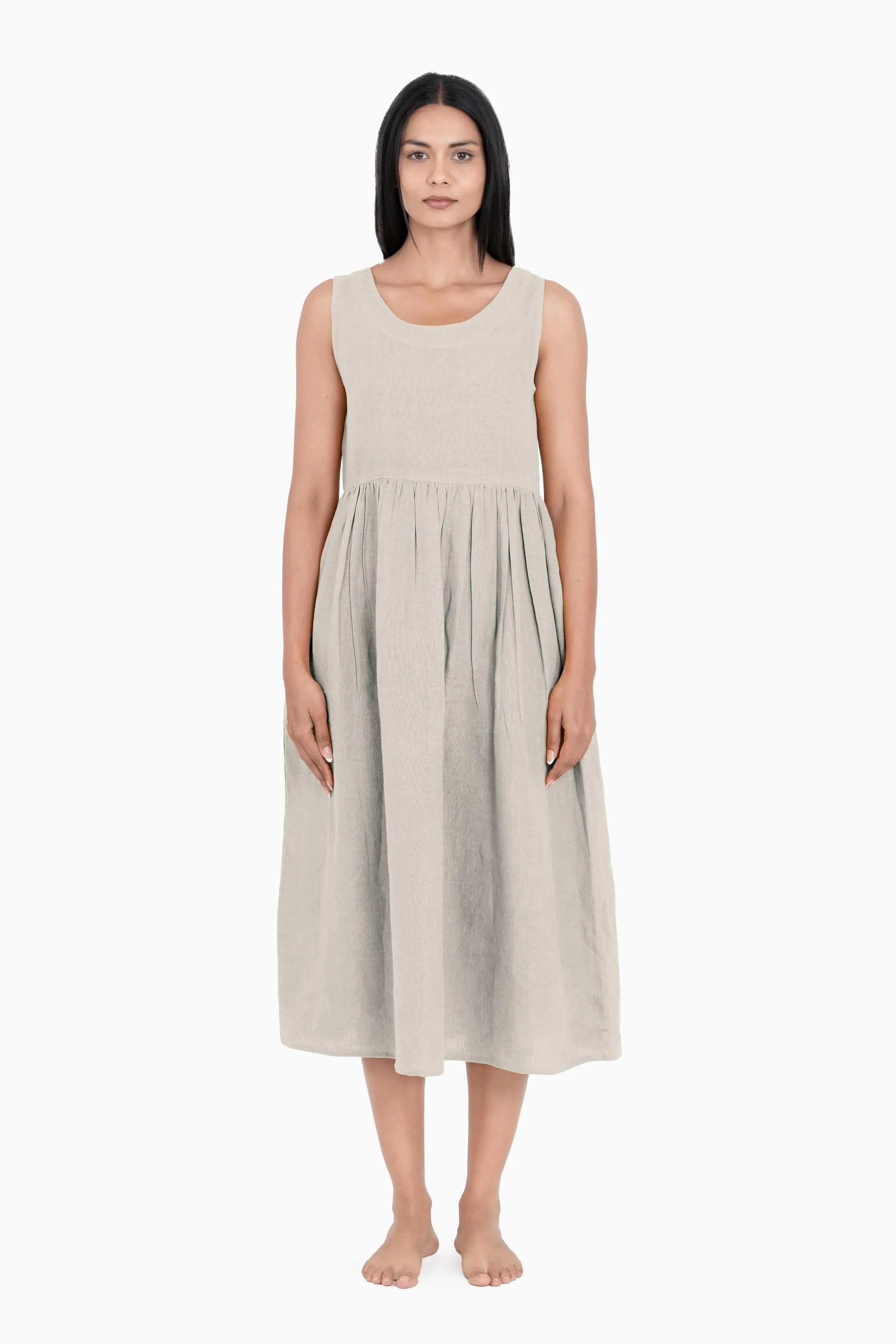 Linen Achill Dress-Misty Lilac