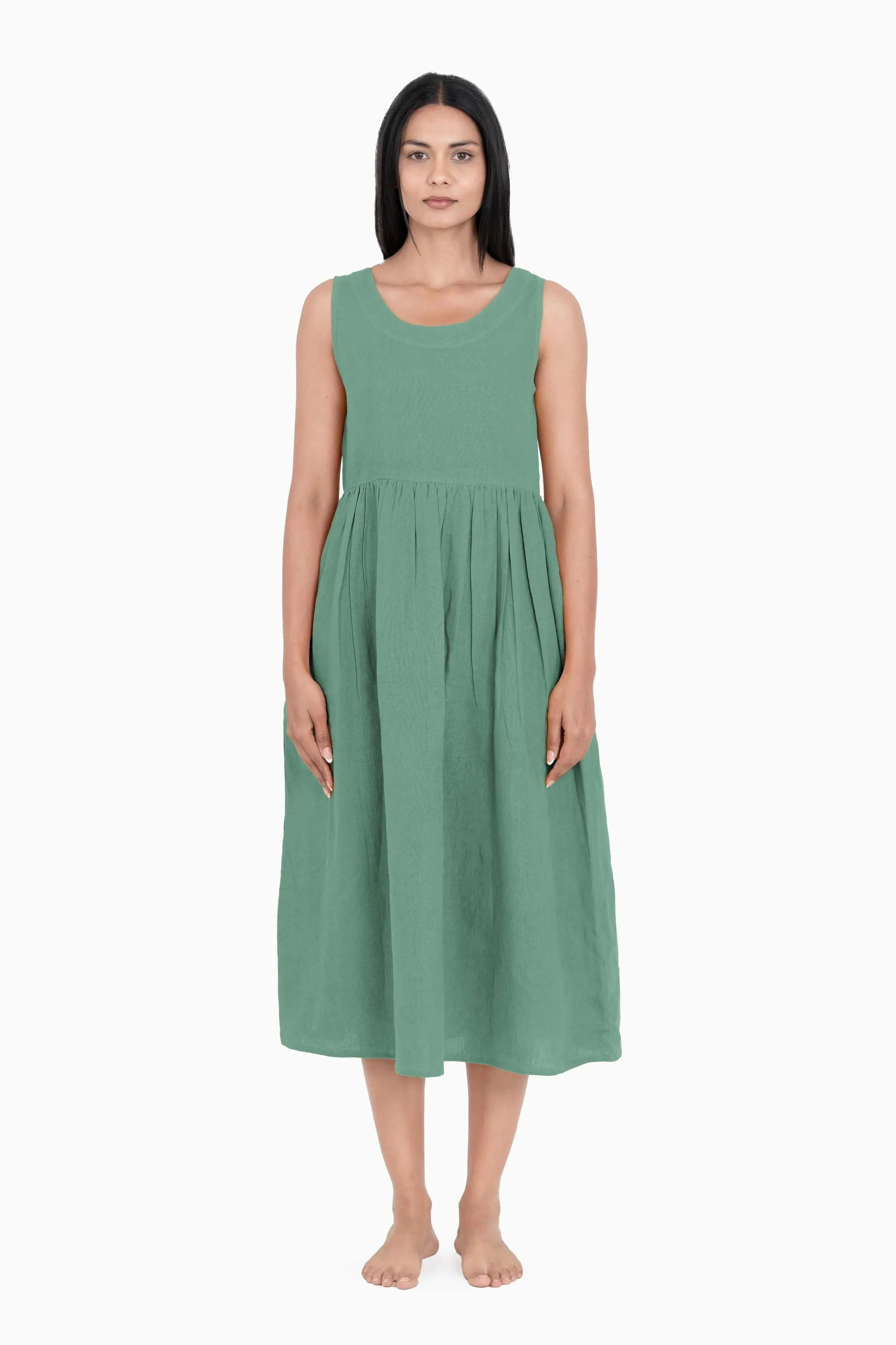 Linen Achill Dress-Misty Lilac