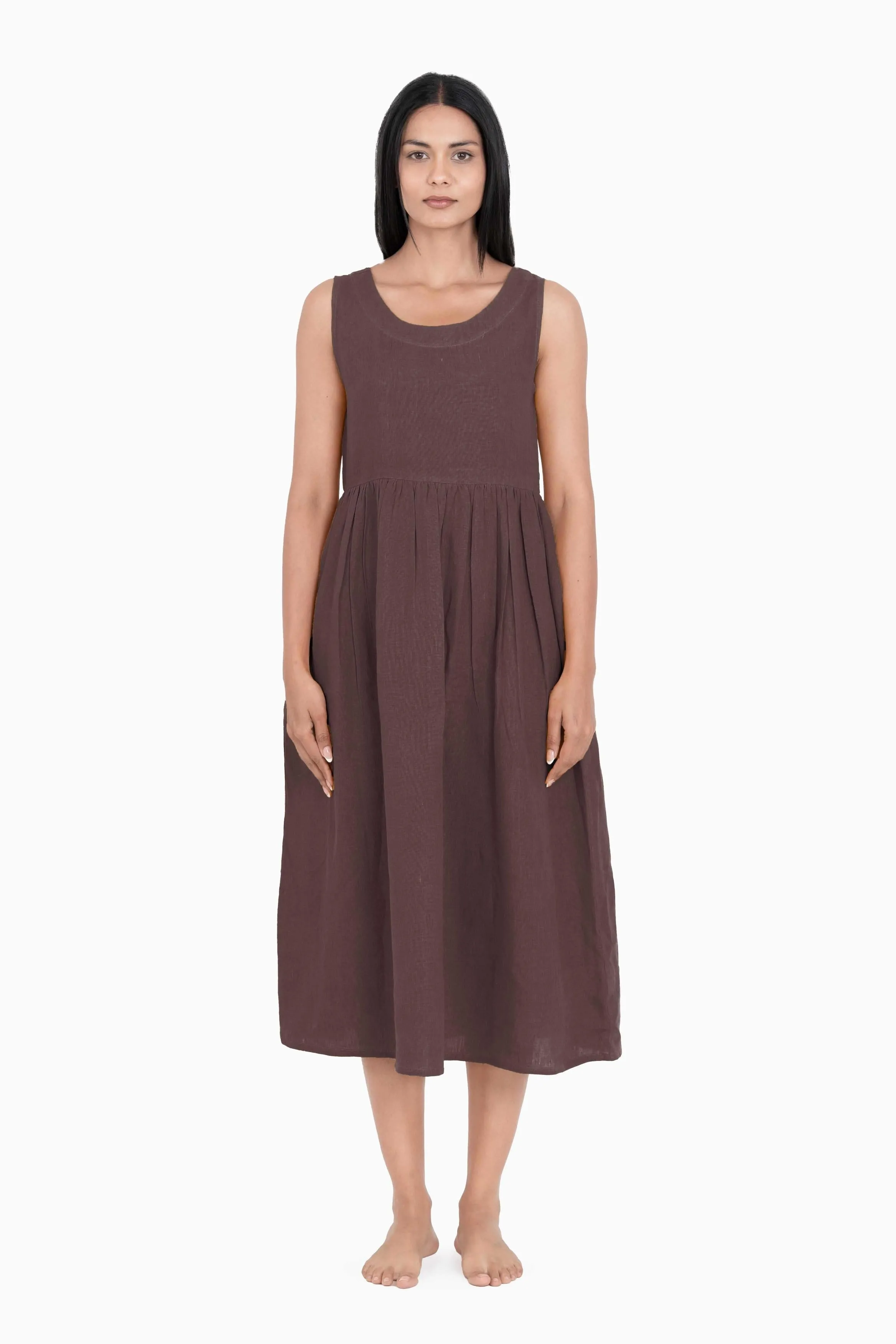Linen Achill Dress-Misty Lilac