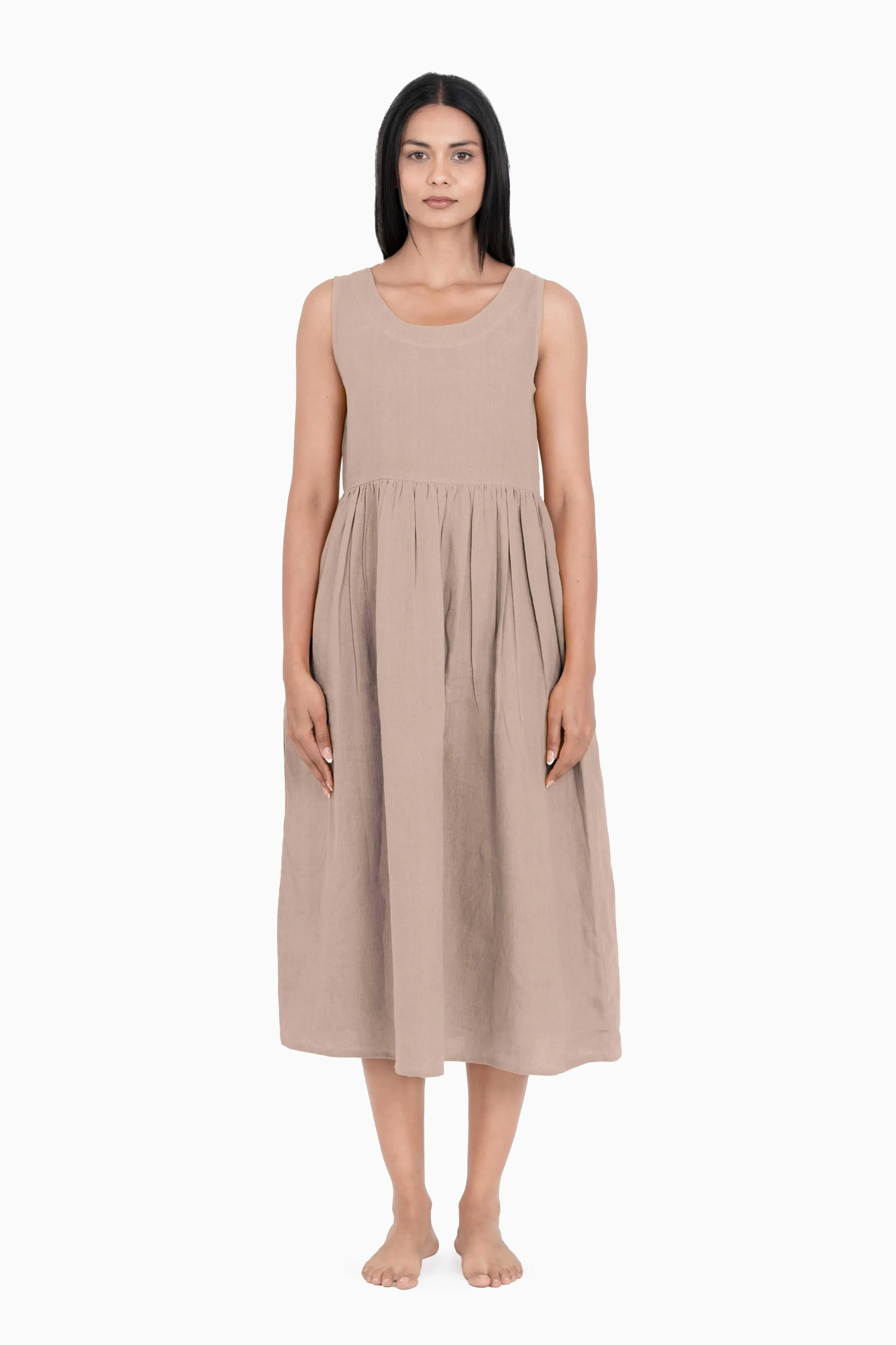 Linen Achill Dress-Misty Lilac