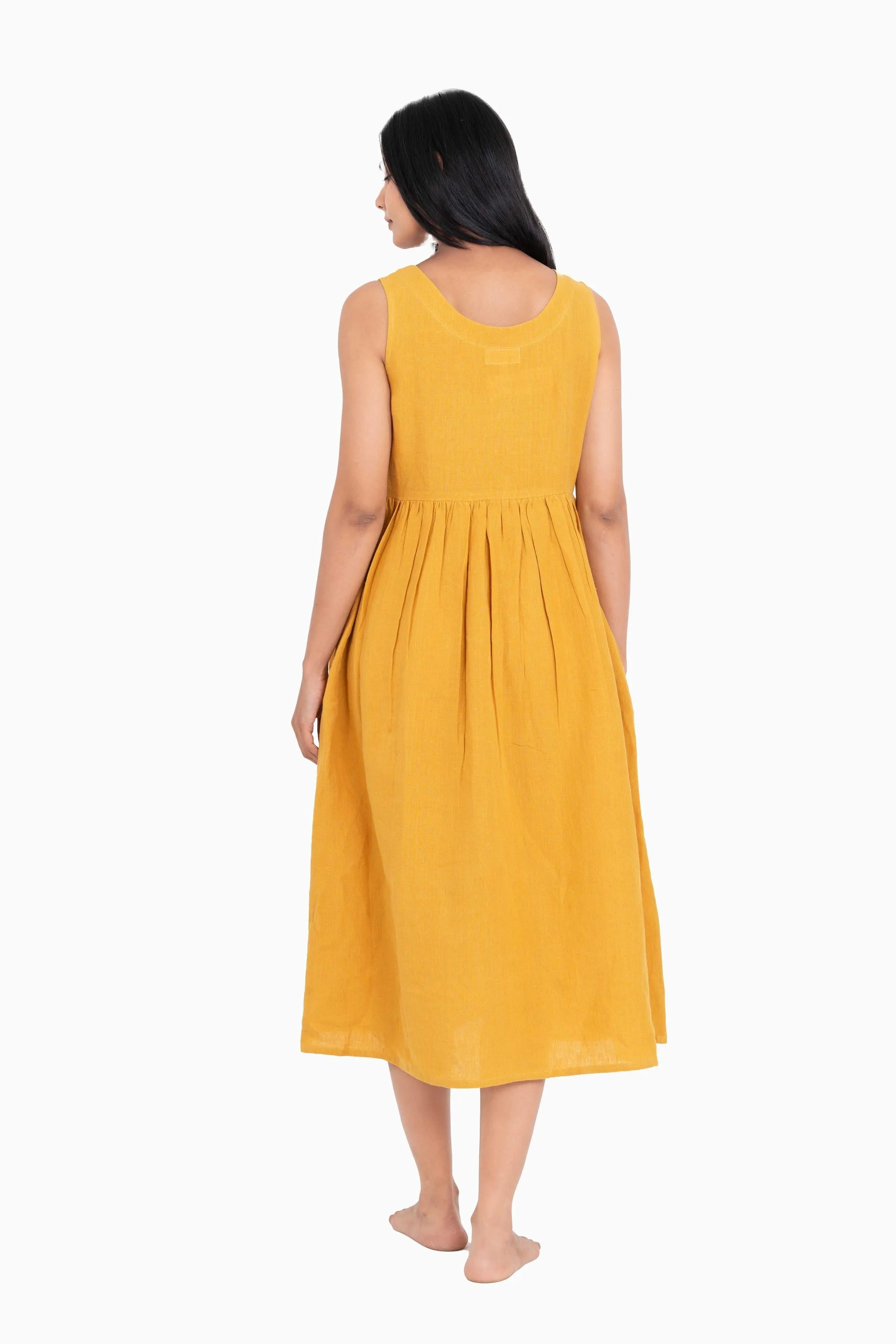 Linen Achill Dress-Misty Lilac