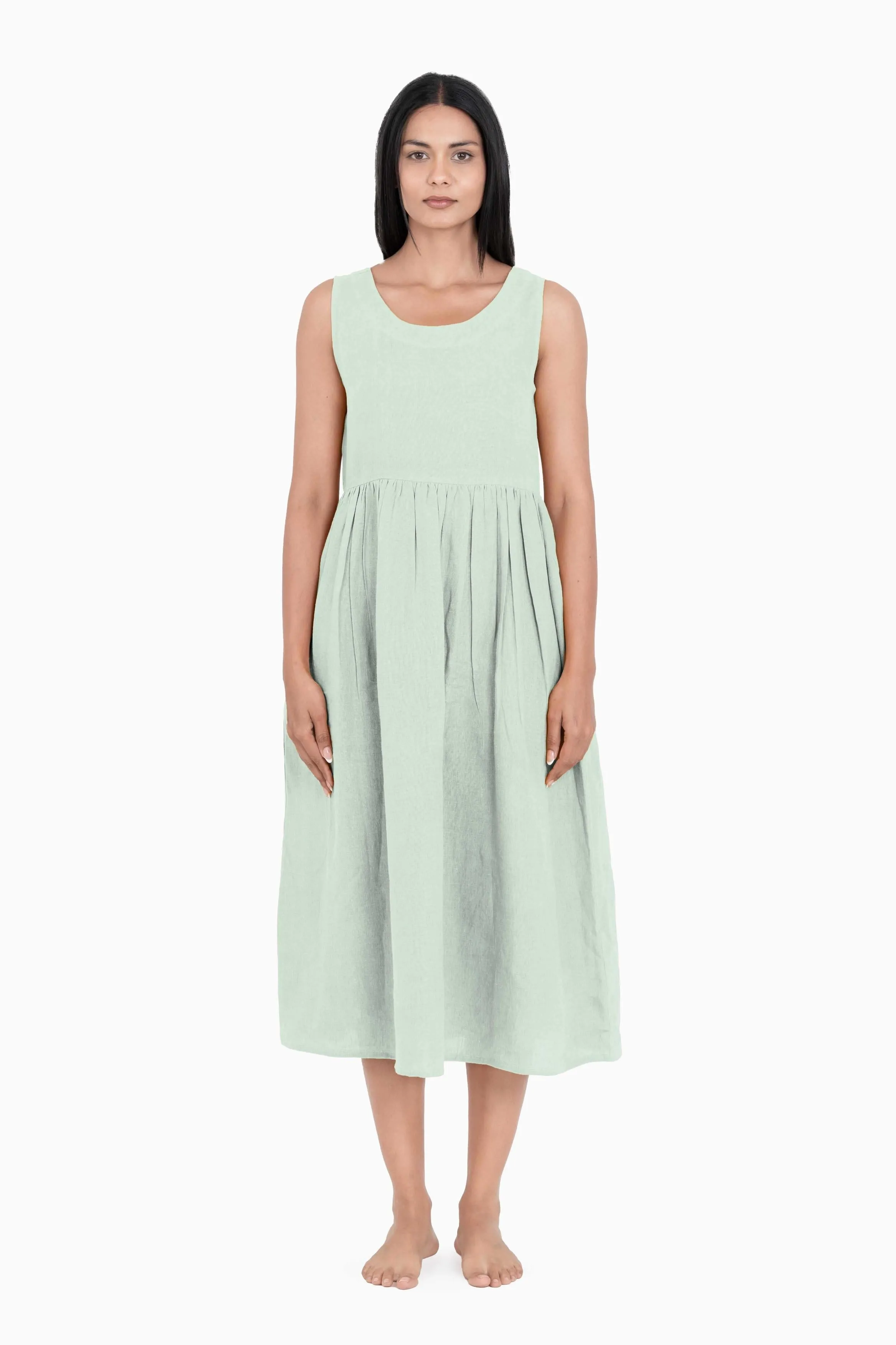 Linen Achill Dress-Misty Lilac
