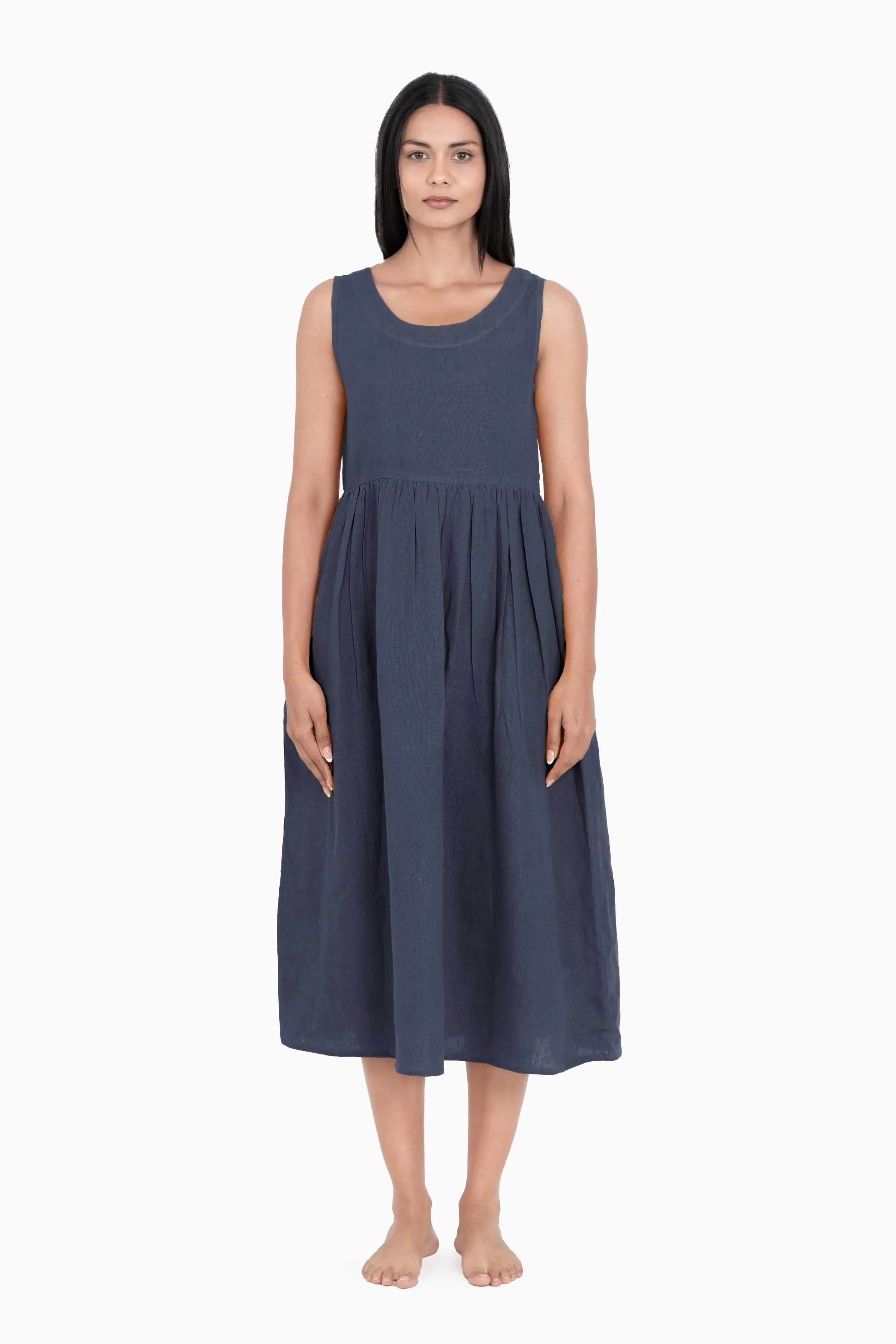 Linen Achill Dress-Misty Lilac
