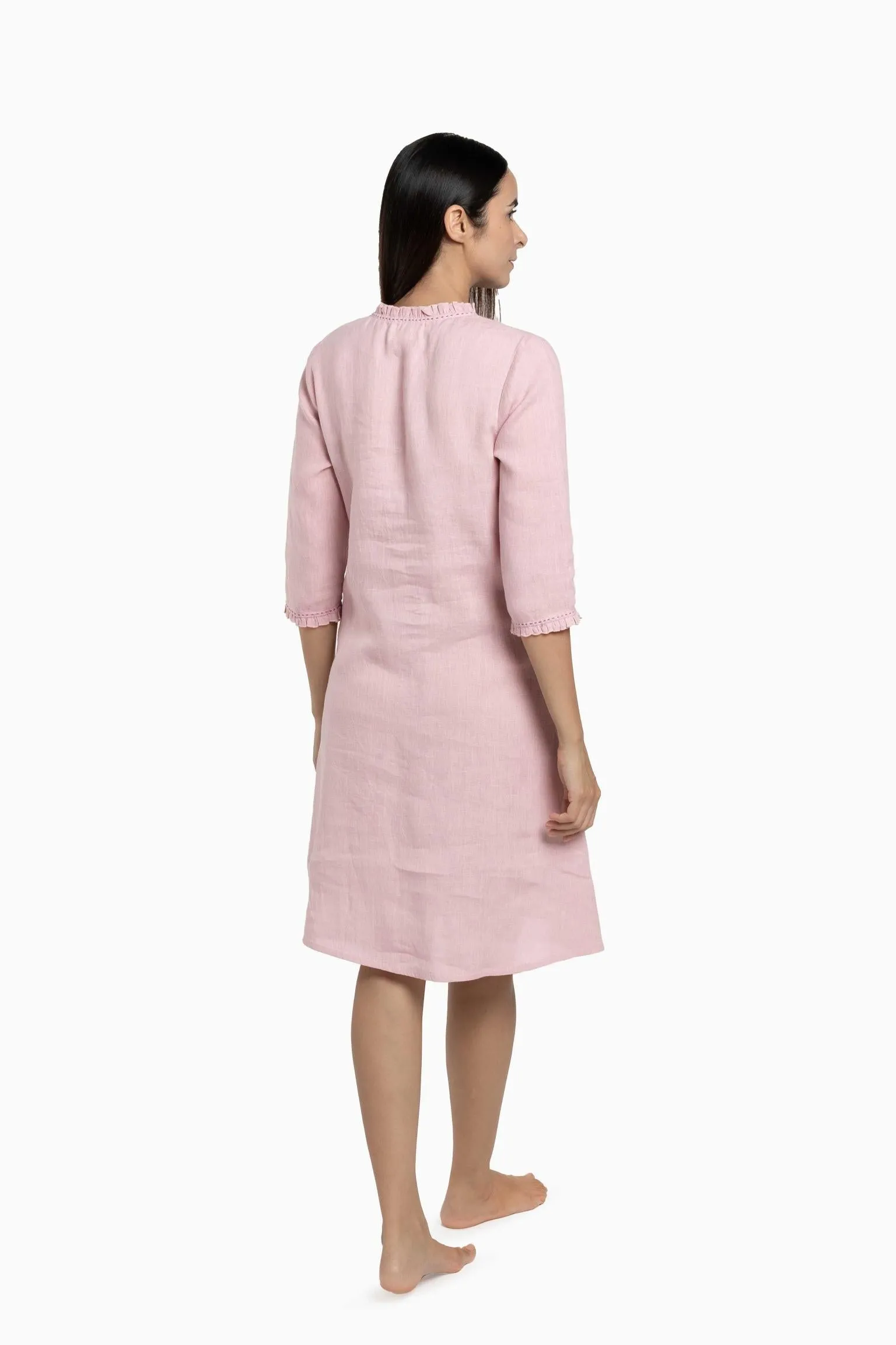 Linen Amber A-Line Dress-Sage Green
