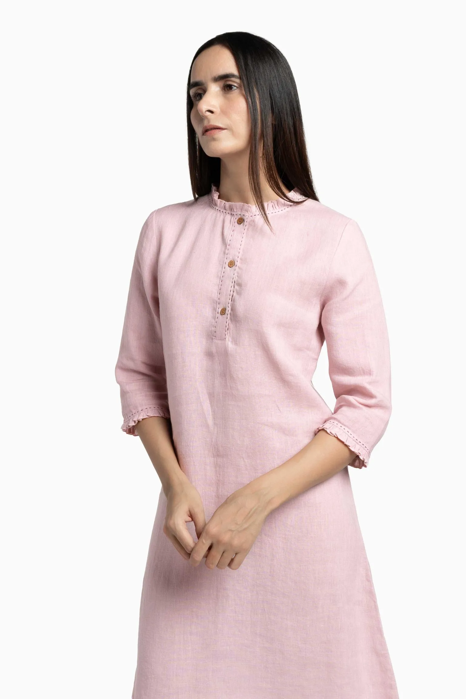 Linen Amber A-Line Dress-Sage Green