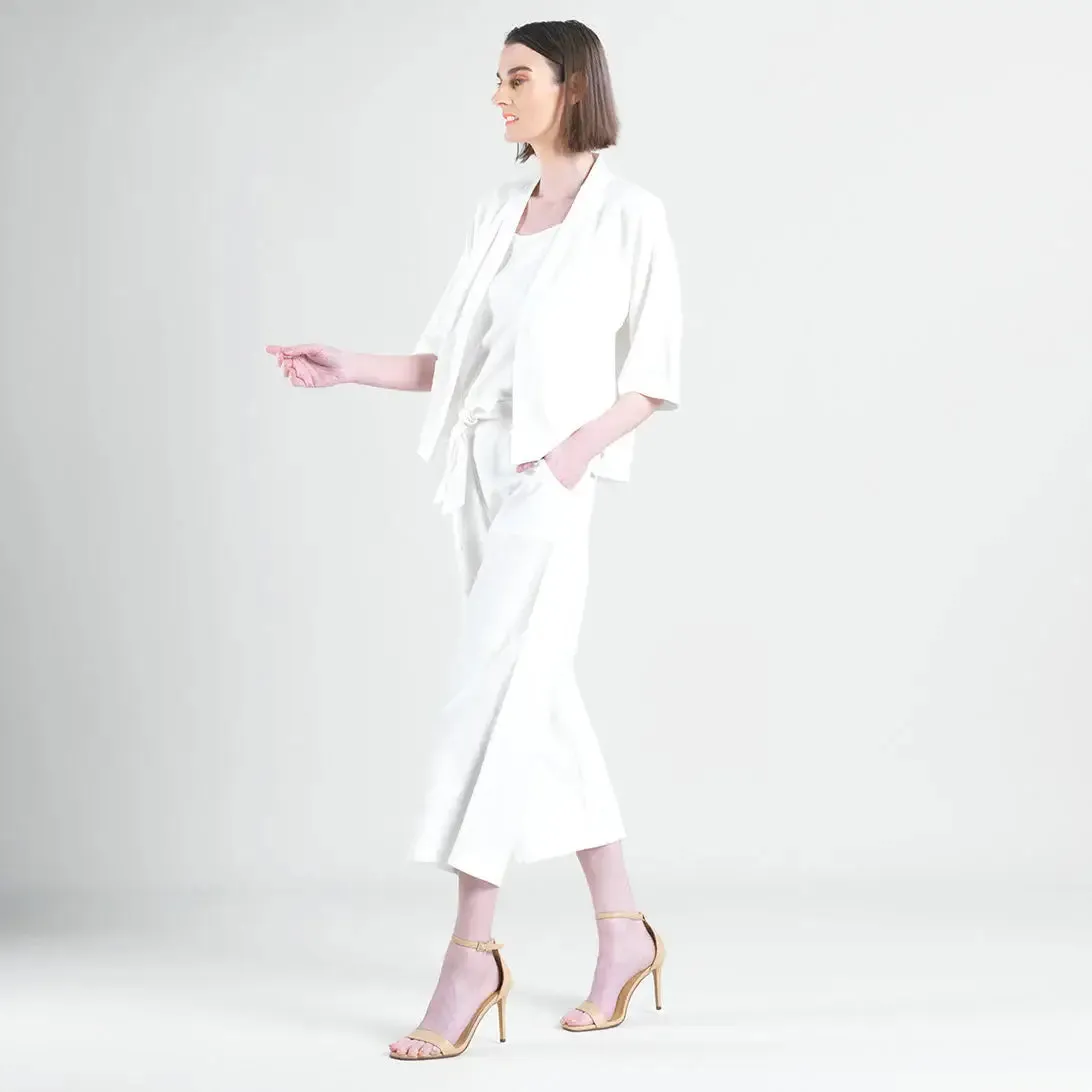 Linen Knit - Hi-Low Pocket Cardigan Jacket