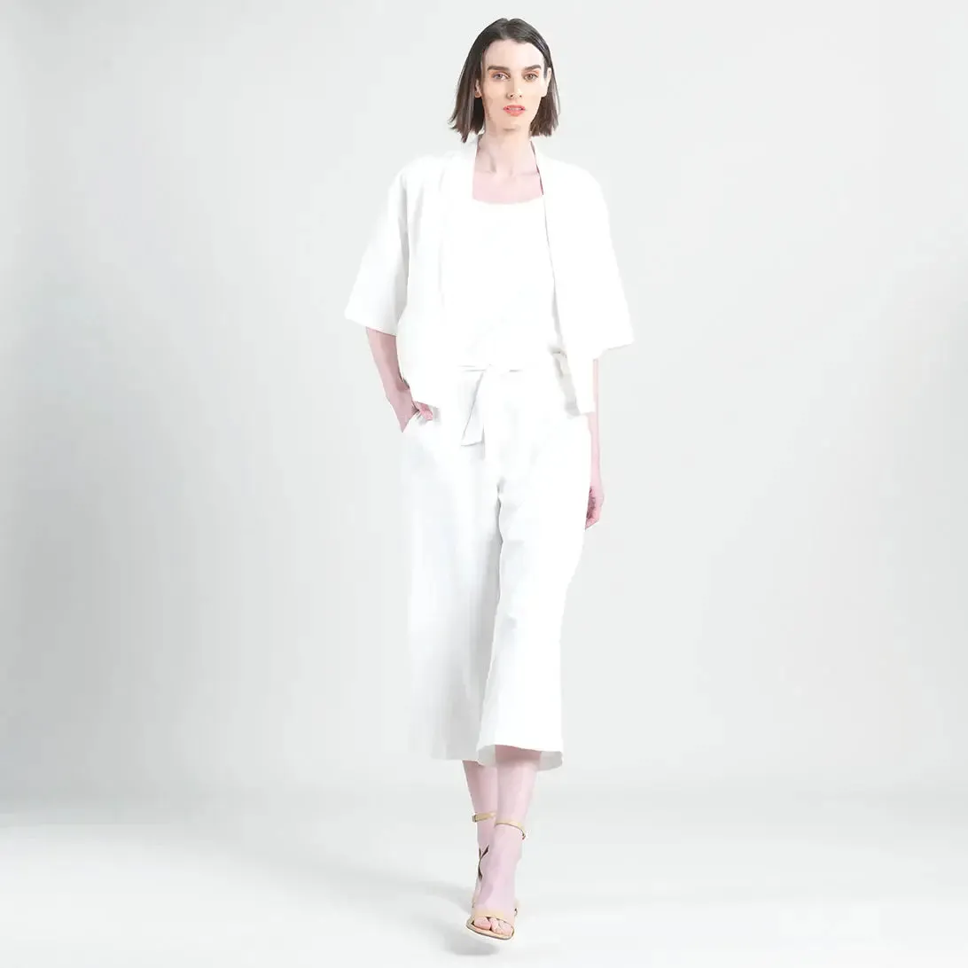 Linen Knit - Hi-Low Pocket Cardigan Jacket