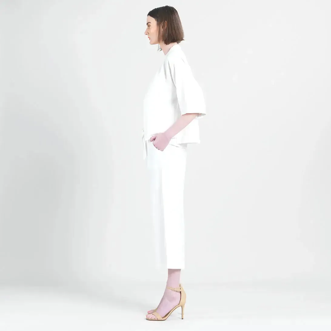 Linen Knit - Hi-Low Pocket Cardigan Jacket