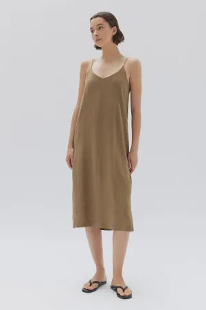 Linen Slip Dress Pea