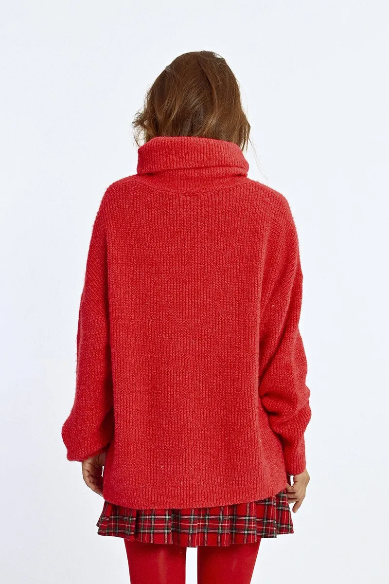 LONG OVERSIZED TURTLENECK SWEATER
