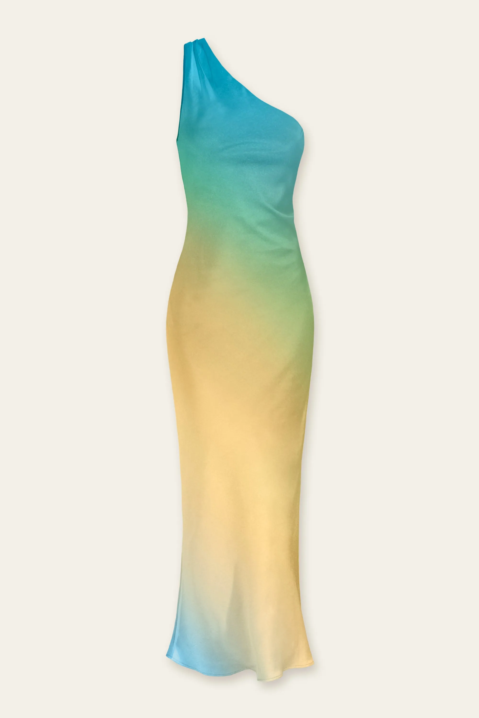 Lucia Ombre One Shoulder Maxi Dress