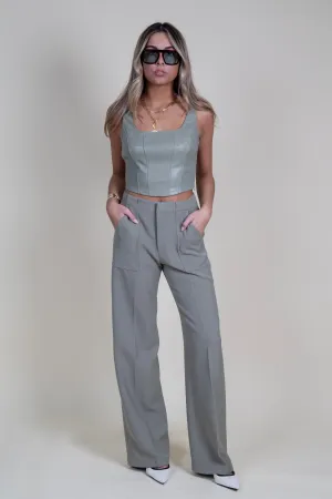 LUCY PARIS | Val Crop Top - Sage