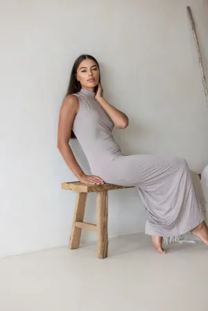 Luxe Sleeveless Slip Dress Fawn