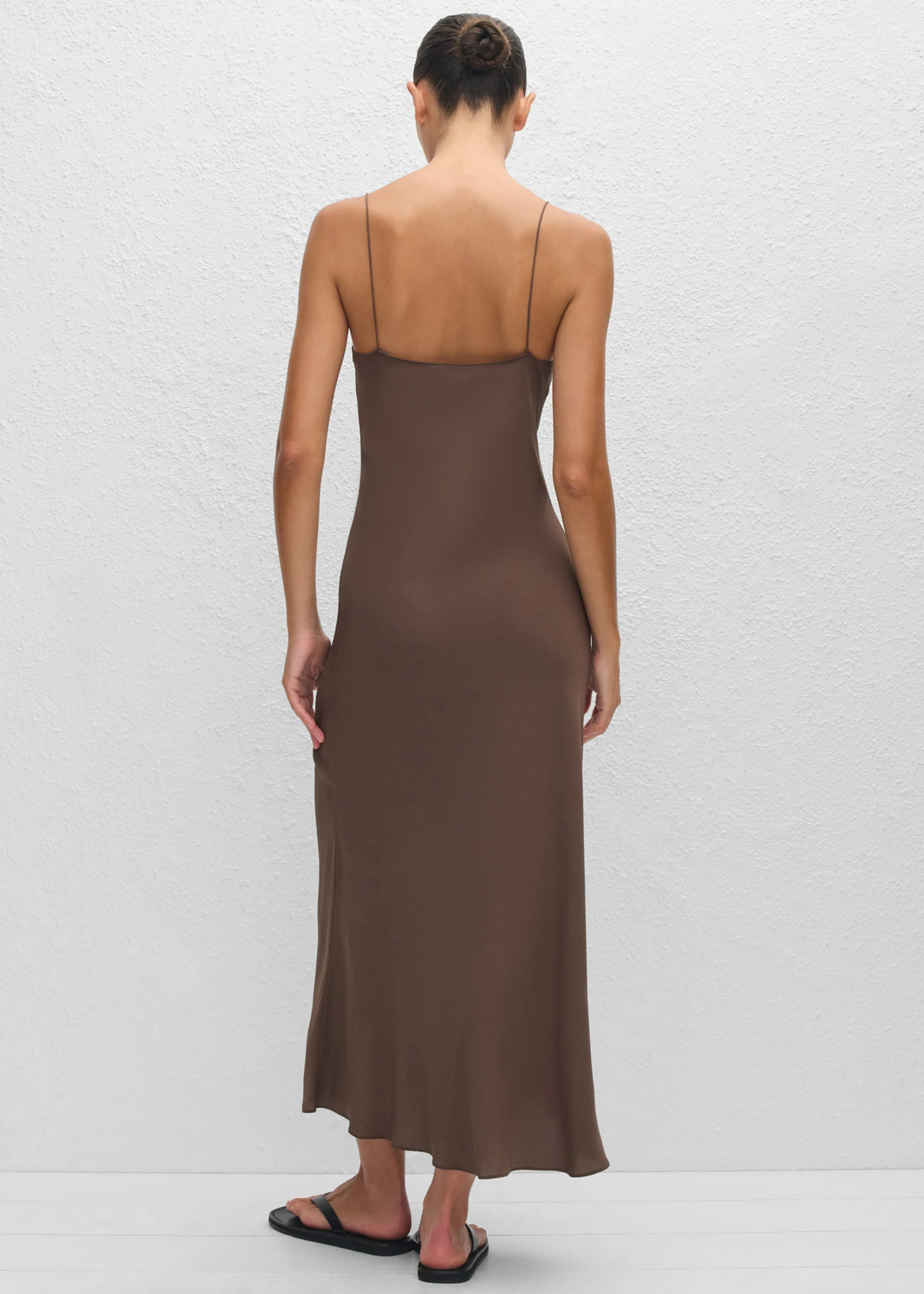 Matteau Square Slip Dress - Truffle