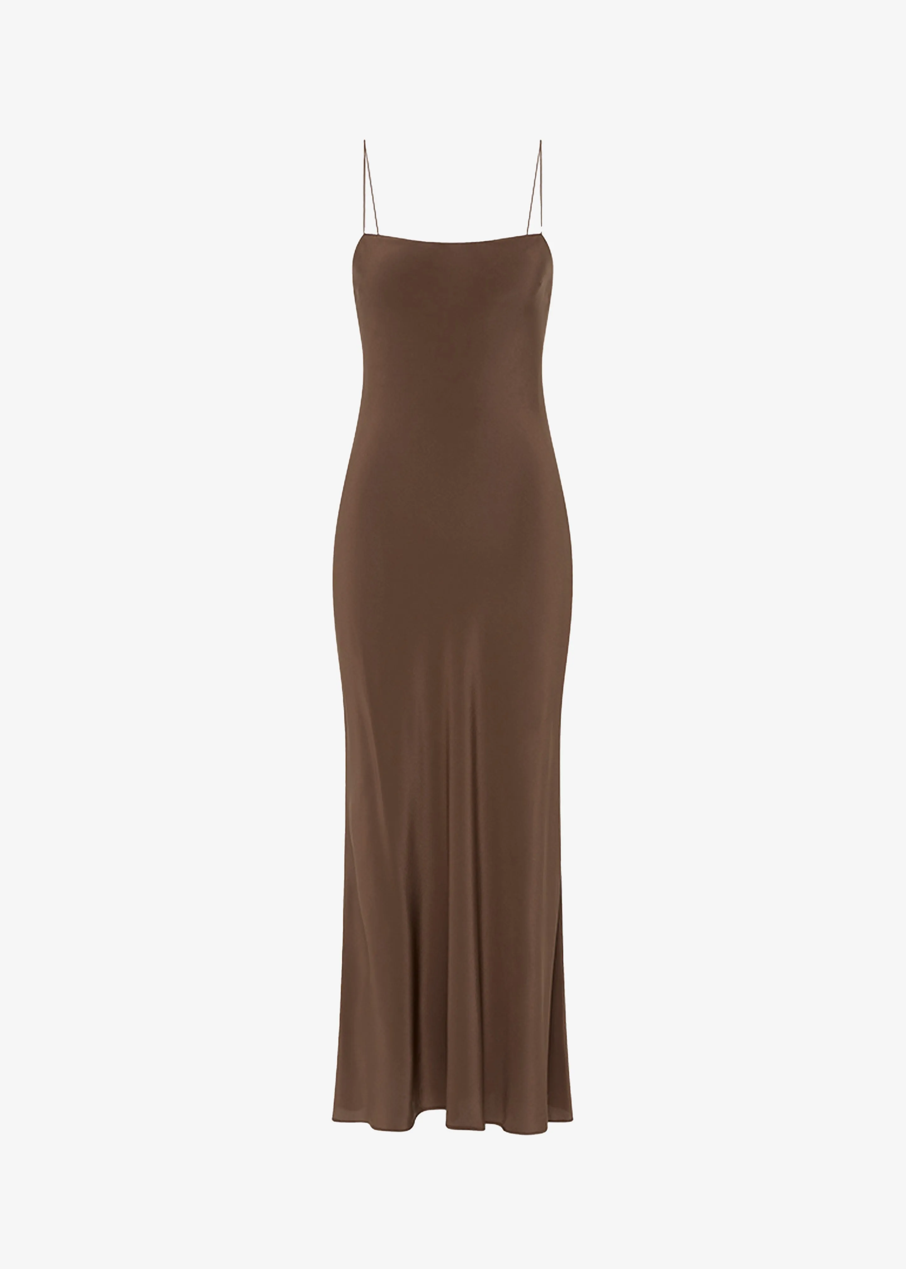 Matteau Square Slip Dress - Truffle
