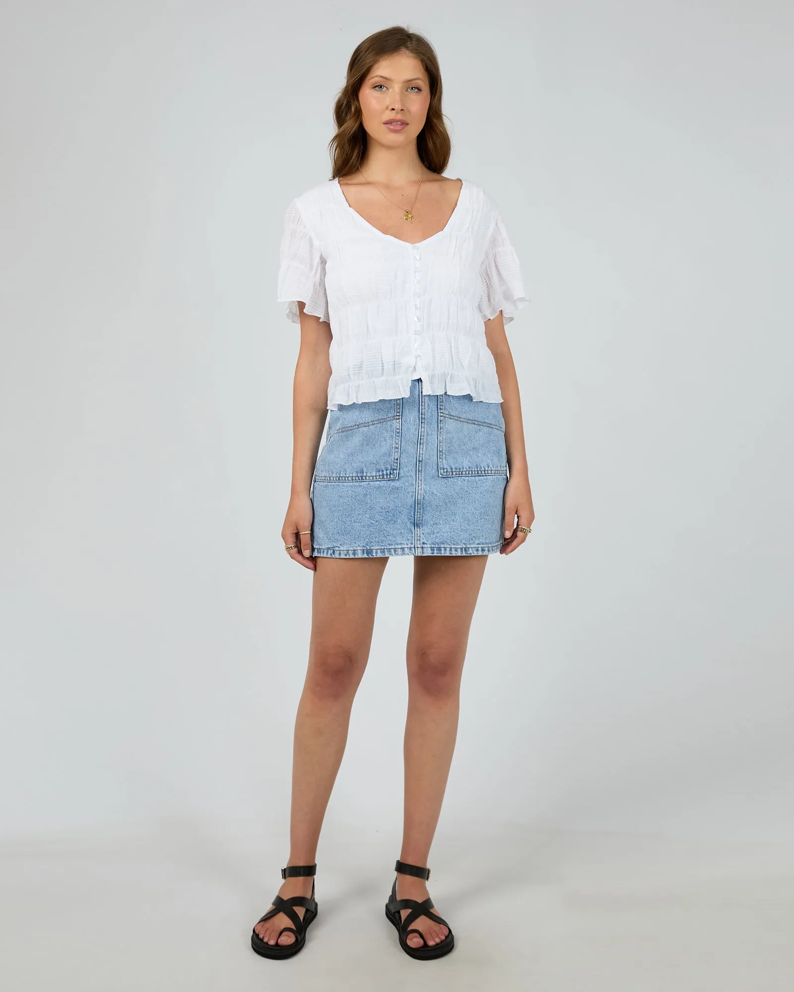 Maude Short Sleeve Shirt - White