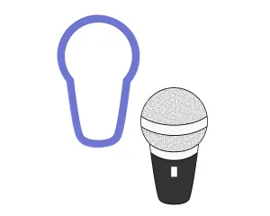 Microphone Cookie Cutter
