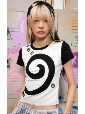 Monotone cut-out t-shirt【s0000002602】
