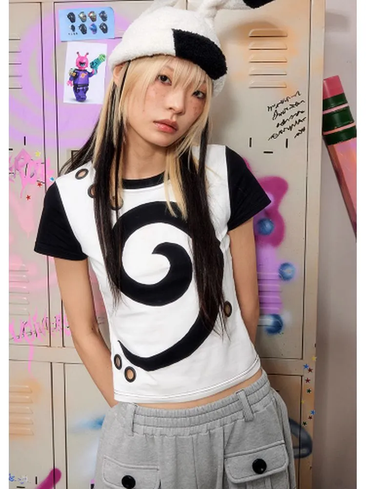 Monotone cut-out t-shirt【s0000002602】
