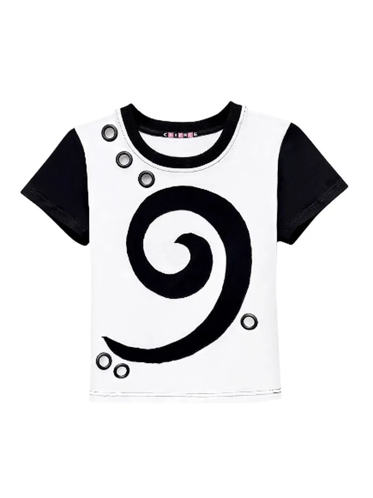 Monotone cut-out t-shirt【s0000002602】