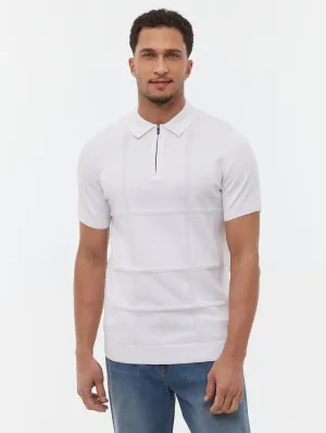 Navaro Grid Pattern Polo Shirt