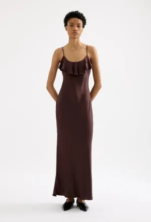 Neve Slip Maxi Dress - Espresso