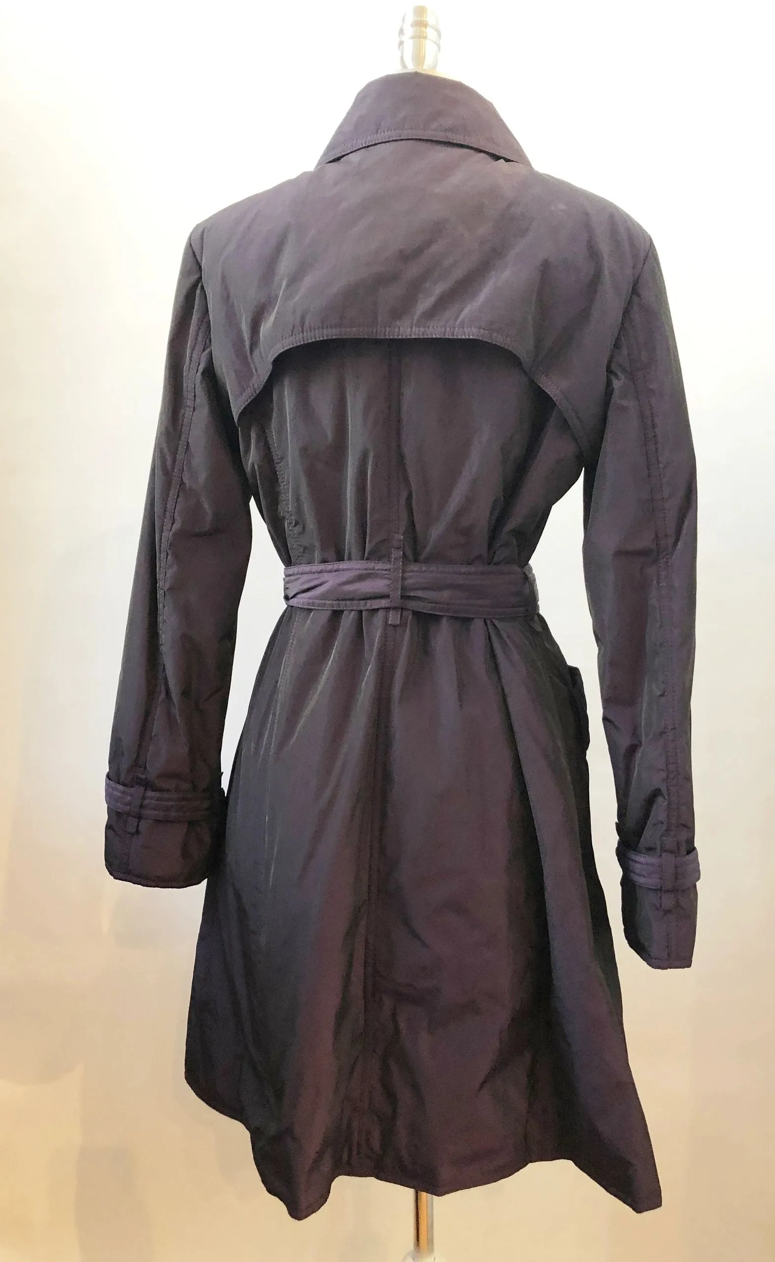 NEW Armani Collezioni Purple Trench Coat Size 10 - Retail $865