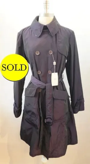 NEW Armani Collezioni Purple Trench Coat Size 10 - Retail $865
