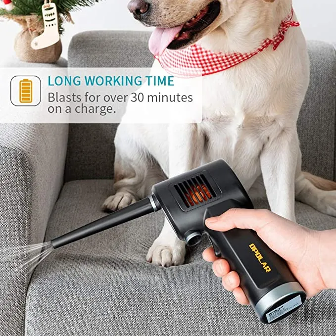 New OPOLAR Cordless Air Duster for Computer Cleaning, Replaces Compressed Spray Gas Cans, Rechargeable 6000mAH Battery, Powerful 33000 RPM, 10W Fast Charging, Handy and Efficient for Electronics, Retails $95 