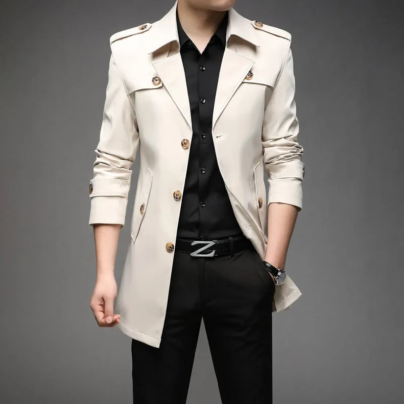New Spring Men Trench Fashion England Style