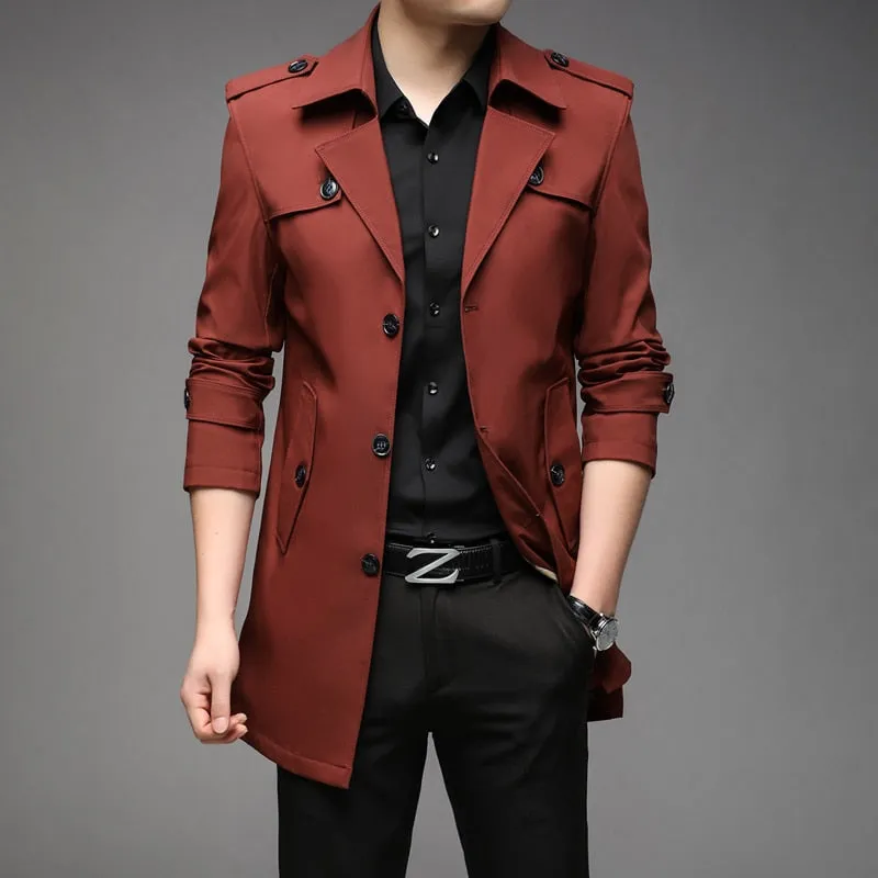 New Spring Men Trench Fashion England Style