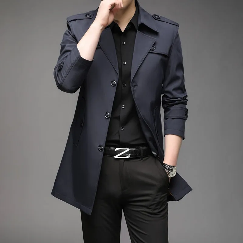 New Spring Men Trench Fashion England Style
