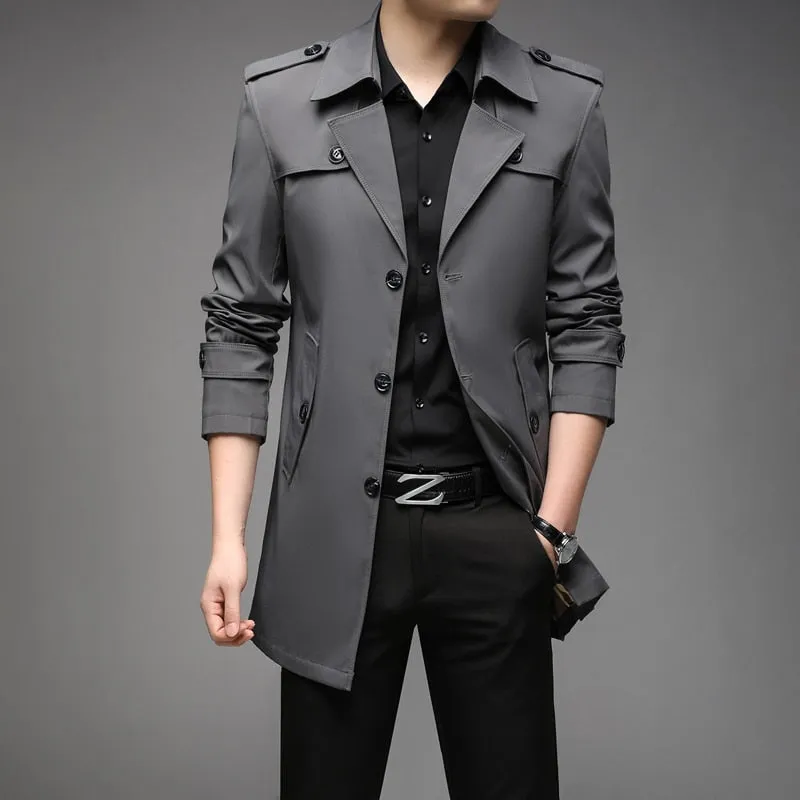 New Spring Men Trench Fashion England Style