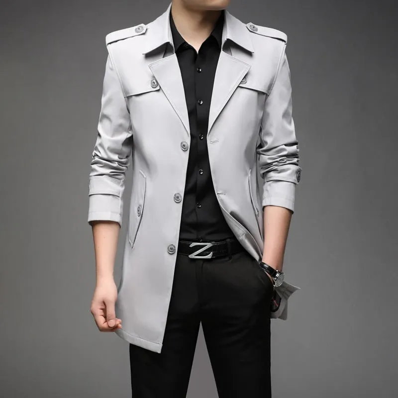 New Spring Men Trench Fashion England Style
