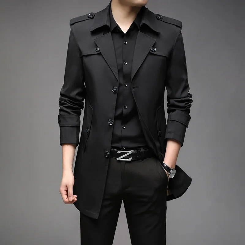 New Spring Men Trench Fashion England Style