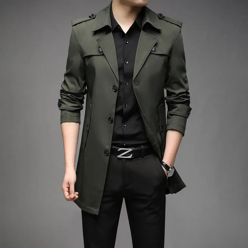 New Spring Men Trench Fashion England Style