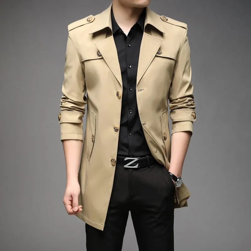 New Spring Men Trench Fashion England Style