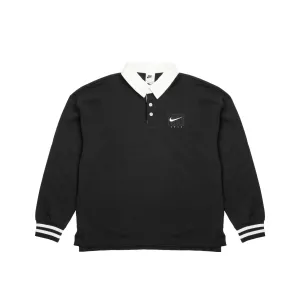 Nike Womens Essential Oversized Long-Sleeve Polo