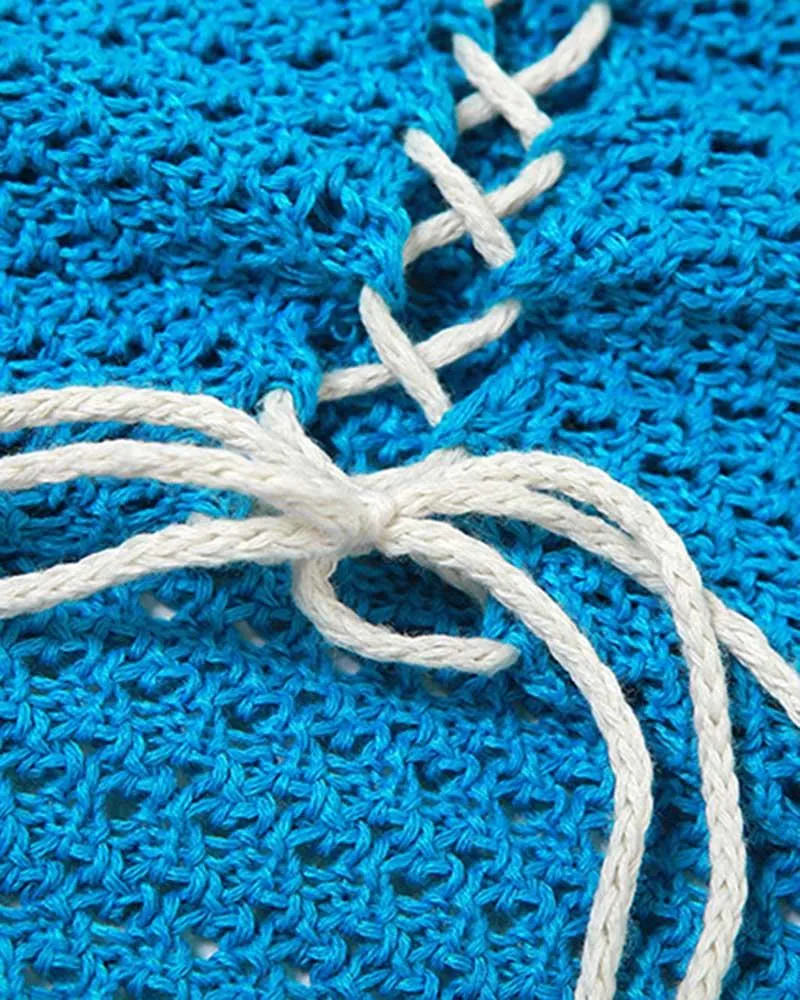 Ocean Crochet Halter Top