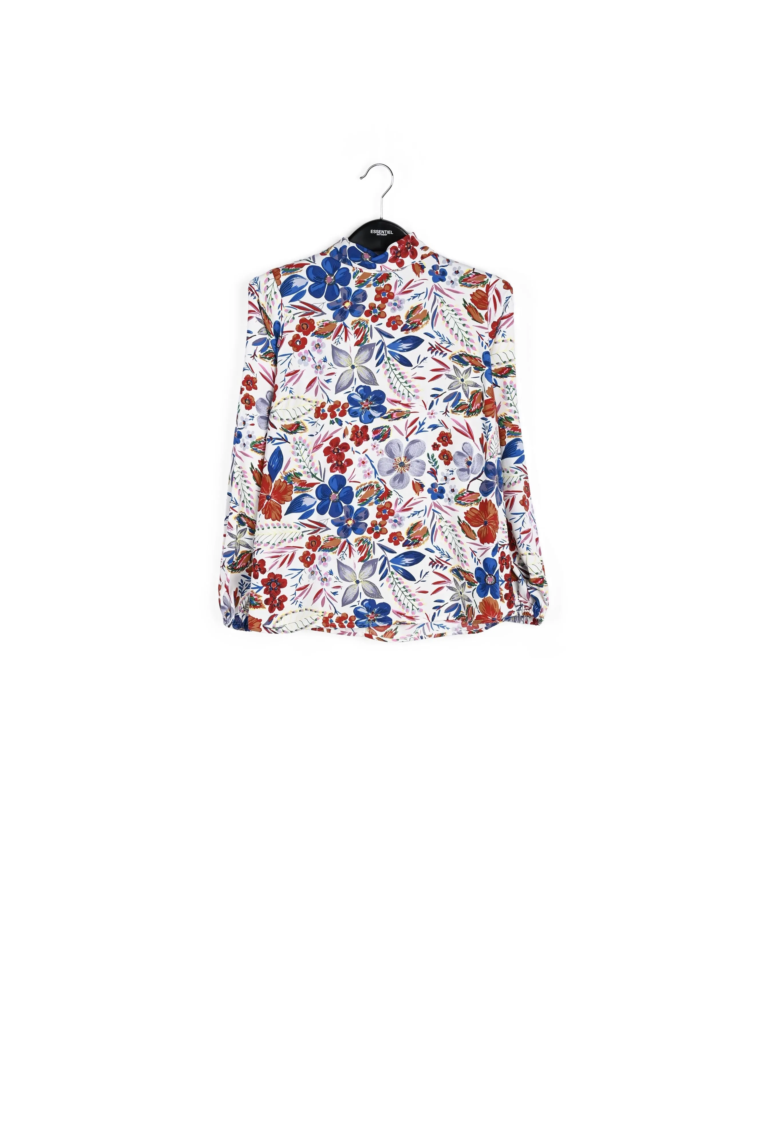 Off-white floral pussy bow shirt