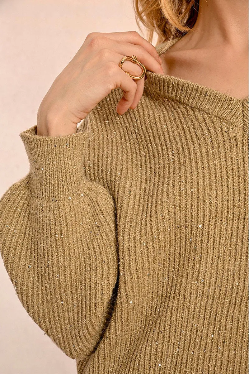 OVERSIZED V-NECK SWEATER