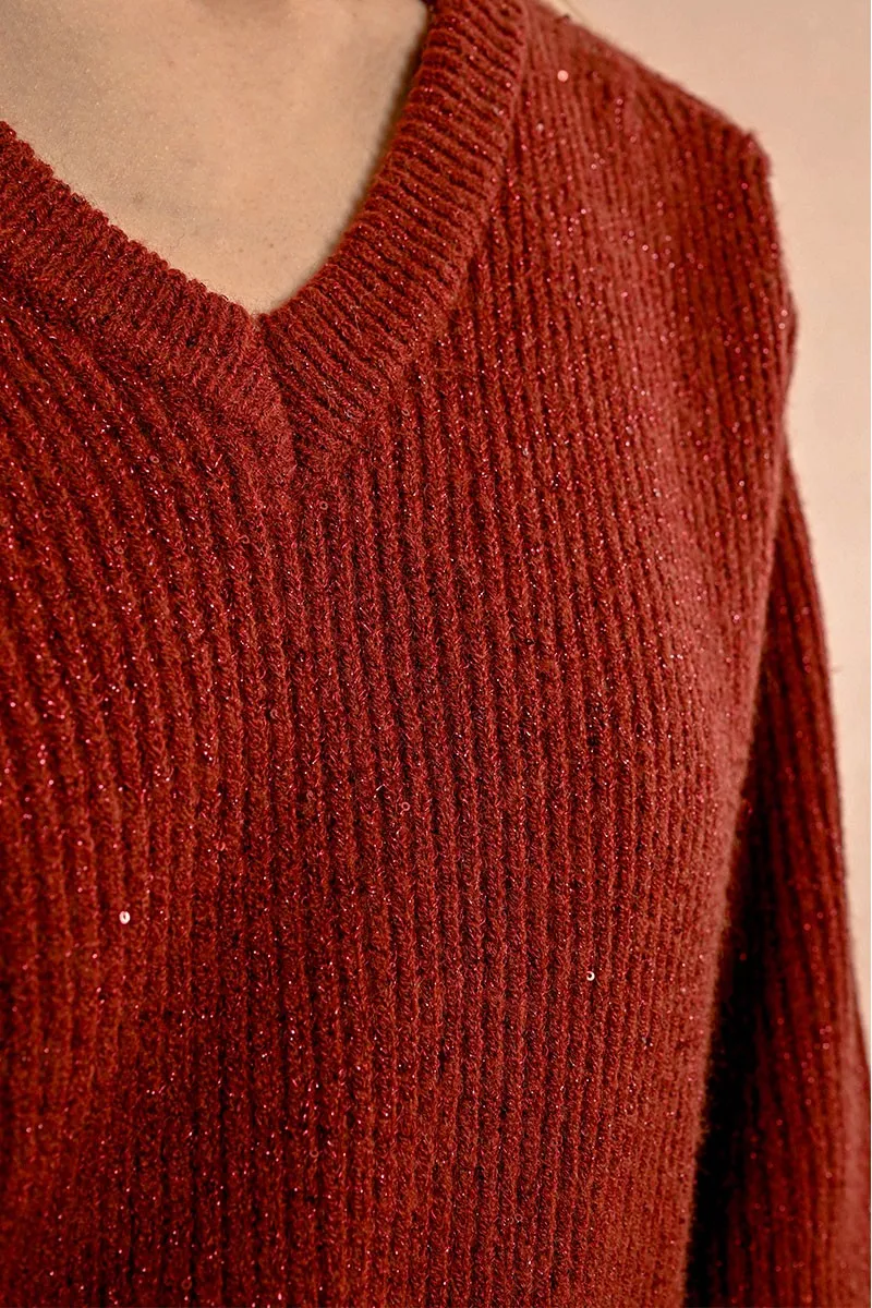 OVERSIZED V-NECK SWEATER