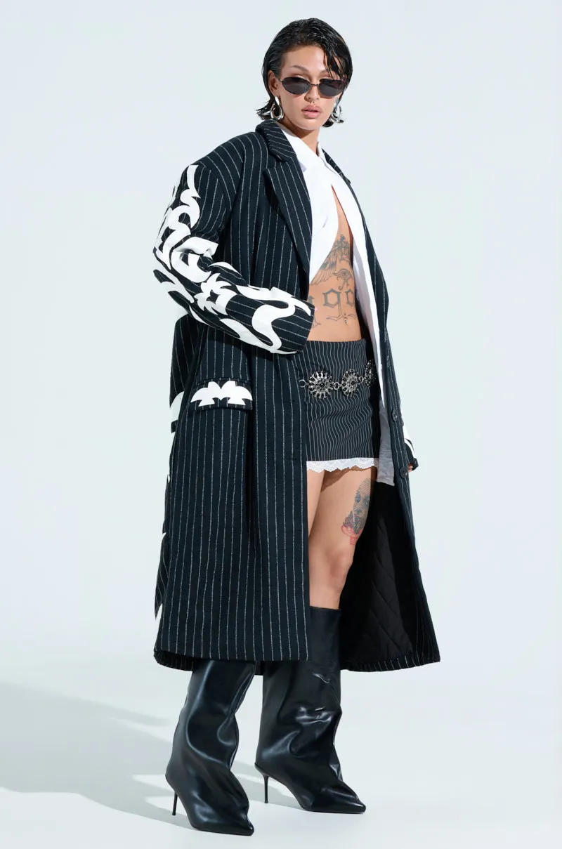 PEPPER PINSTIPE TRENCH