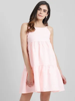 Pink Stripes A-Line Dress
