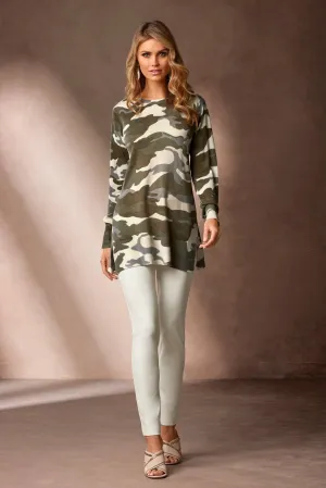 Ponte Knit Pull On Legging Off White