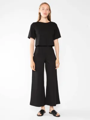 Ponte Knit SS Top Black