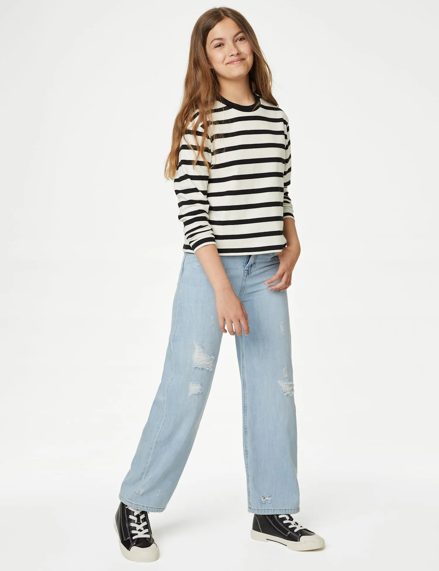 Pure Cotton Striped Top