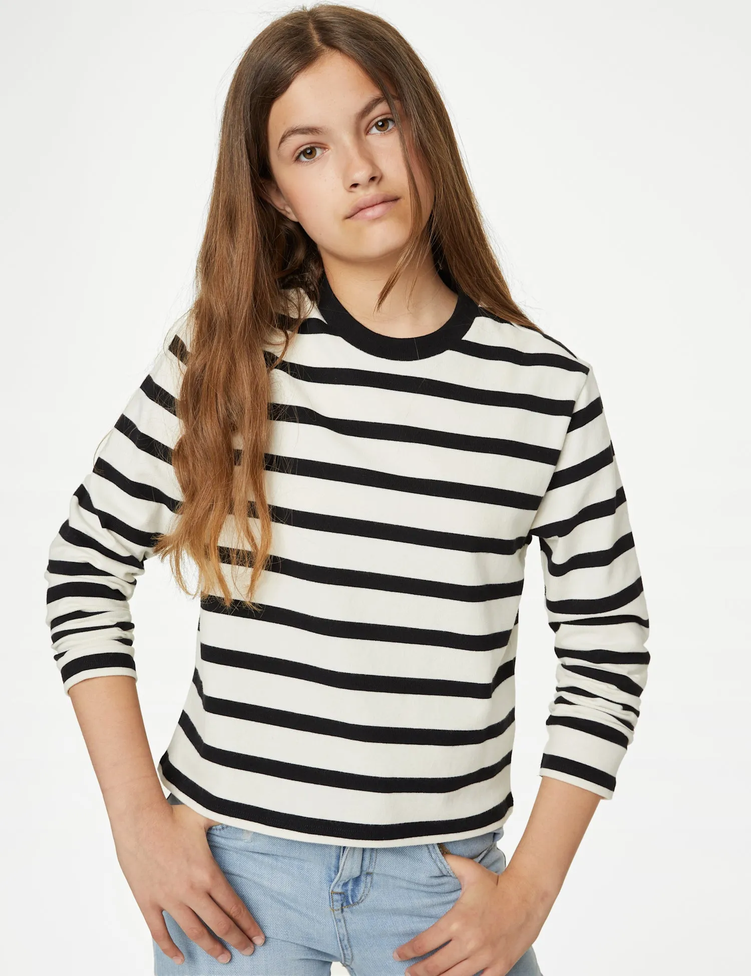 Pure Cotton Striped Top