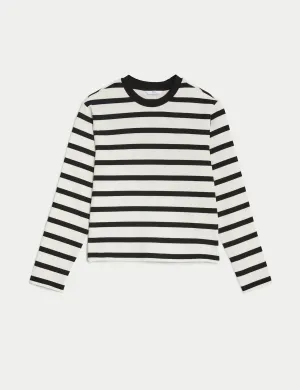 Pure Cotton Striped Top