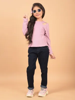 Purple Cut-Out Top